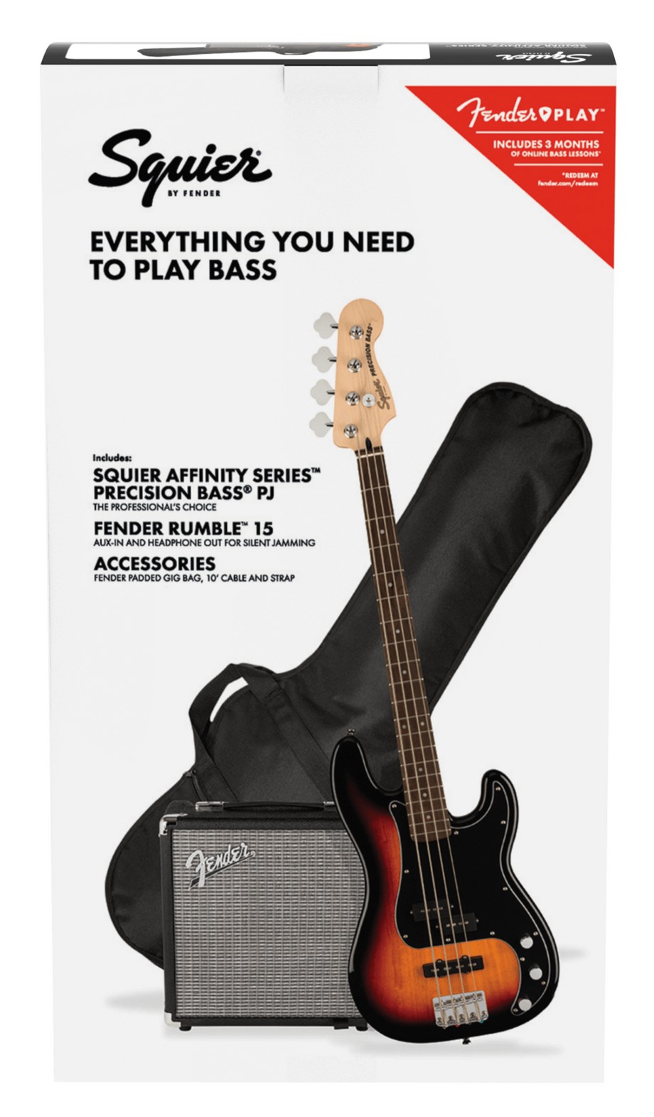Squier bass guitar starter pack cheap
