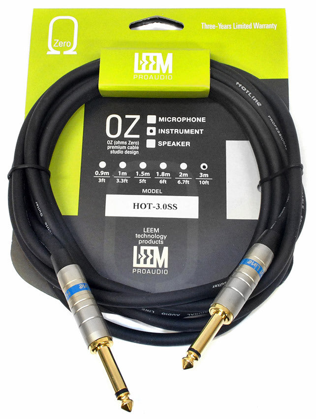 HotLine Instrument Cable 3 Metres (10ft) Straight – The Guitar Centre